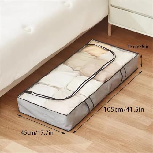 Bolsas para guardar ropa debajo de la cama en pack de 4 cajas organizadoras de tela con cremallera 4