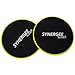 Synergee Yellow Core Sliders. Dual Sided Use on Carpet or Hardwood Floors. Abdominal Exercise Equipment