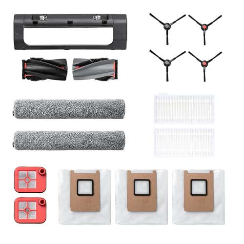 eufy Replacement Kit for C28, Side Brush ×2, Dirty Water Tank Filter ×2, Roller Brush Guard ×1, Dust Bag ×3, Roller Mop ×2, Replacement Filter ×2