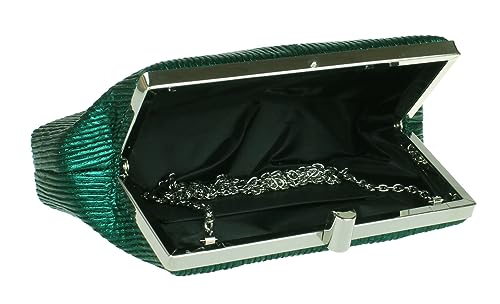 Pochette de soirée rétro plissée paillettes sac main mariage - 4