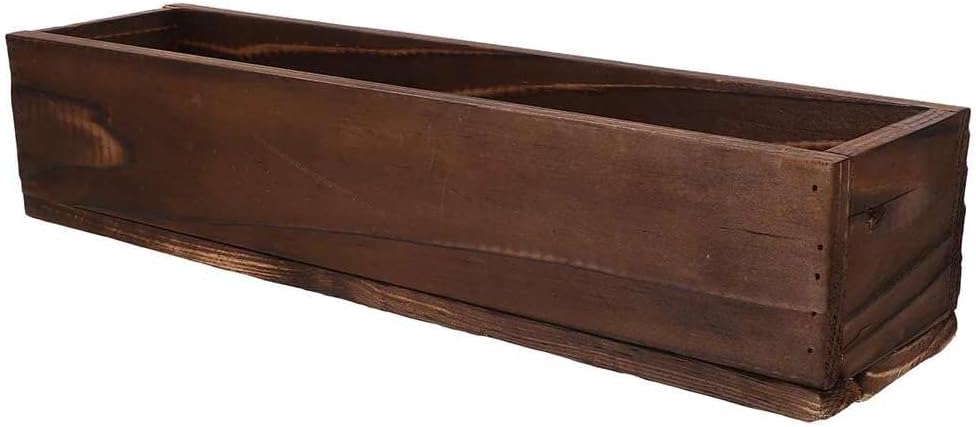 Fastlink;Wooden Rectangular Planter Box for Indoor & Outdoor Plants - Versatile Vegetable, Flower & Herb Gardening
