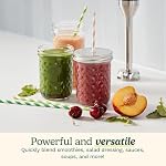 Cuisinart SmartStick Hand Blender, 2-Speed, 300W, includes Chopper Attachment, Whisk Attachment and Measuring Beaker, Silver (CSB-85C)