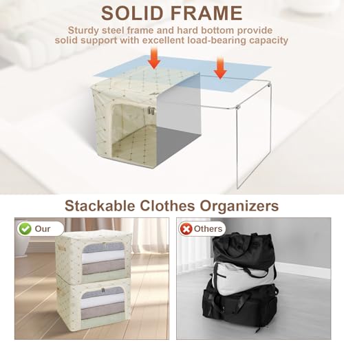 Sacs de rangement pliables et rigides 66L grand volume - 3