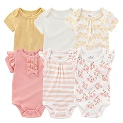 Baby Bodysuit 6-piece Yellow/Butterfly/Flower