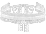 Muorruo Victorian Gothic Lace Choker Necklace, White Choker Necklace for Women, Gothic Necklace, Vintage Necklace for Carnival, Christmas Gift for Women, White