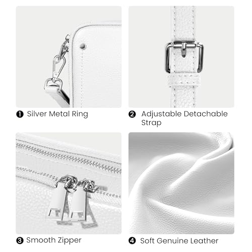 Image of befen Genuine Leather Crossbody Bags for Women, RFID Leather Purses