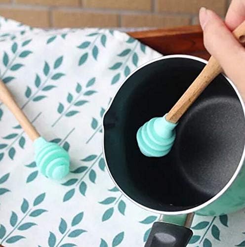 Miniatura 5 de Paquete de 2 cucharas de silicona para mezclar miel, agitador de mezcla de miel, herramienta de cocina (entrega de color aleatorio)