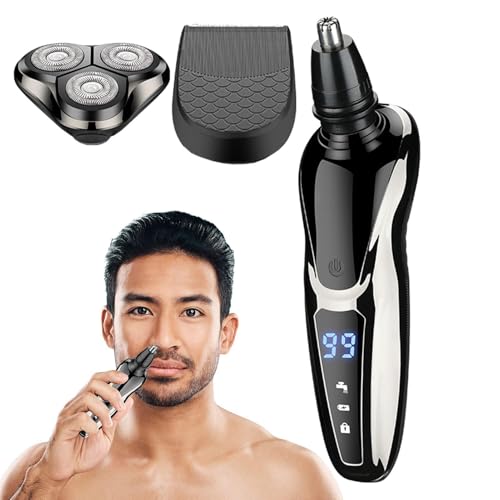 Afeitadora eléctrica para hombre: tu aliada portátil con pantalla LCD para viajar