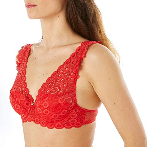 Camille Cerf & Pom'Birne – BH, verstärkt, geformte Schale – Damen Gr. 75C , Mohn