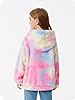 Makkrom Girls Boys Sherpa Hoodies Tie Dye Fuzzy Fl... #4