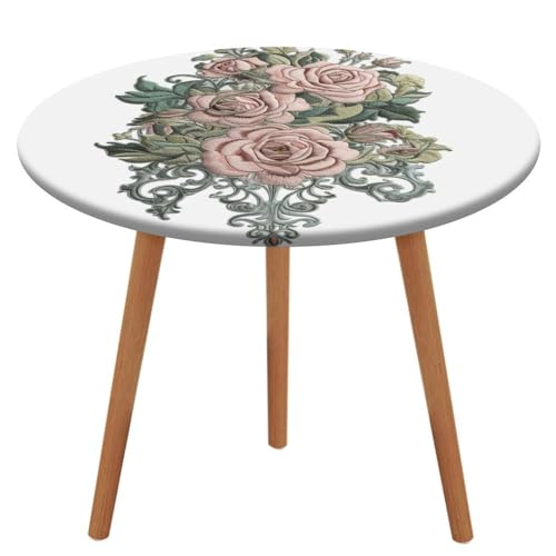 Nappe de cuisine ronde extensible infroissable et imperméable fleurie