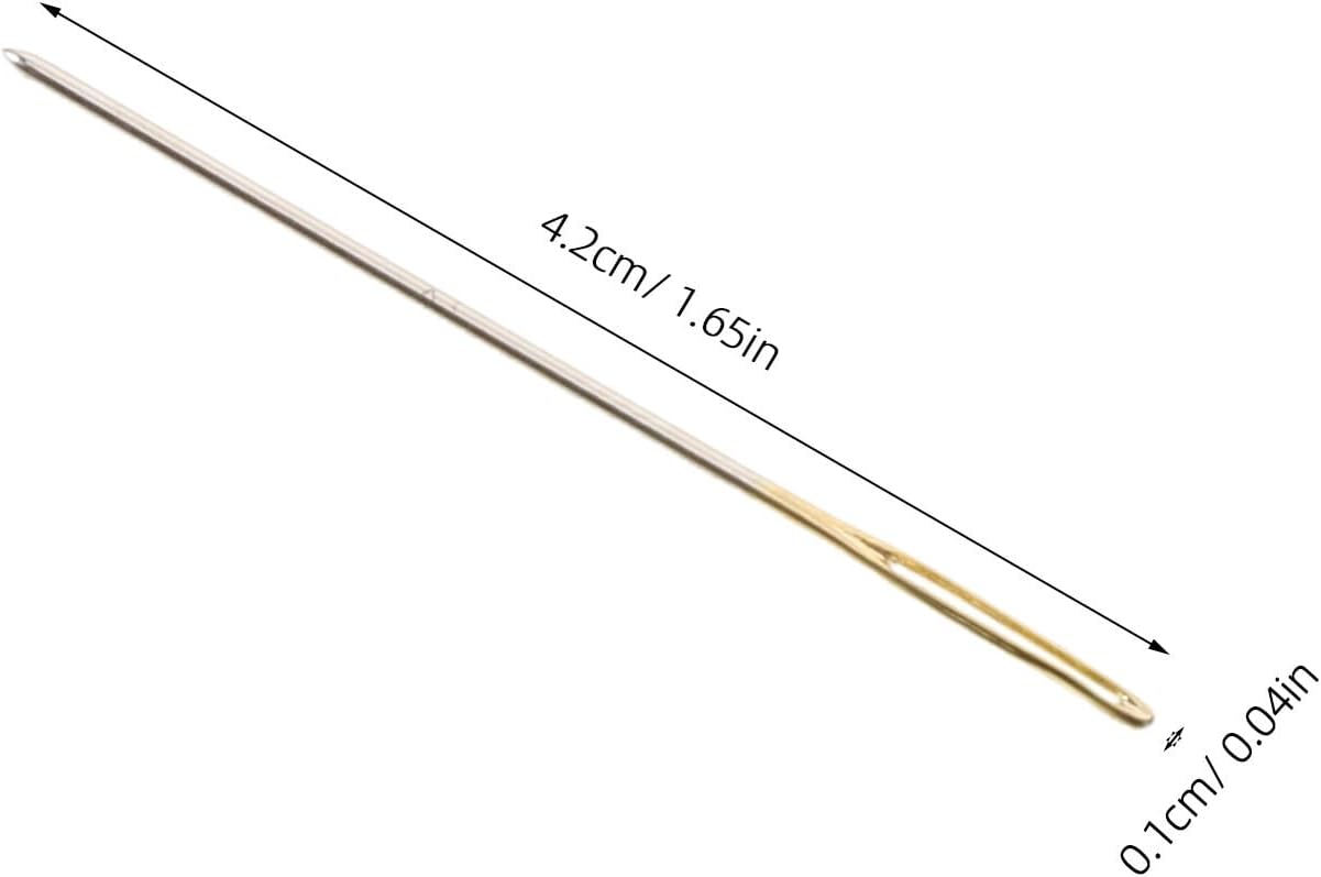 SAFIGLE Embroidery Needles for Hand Sewing and Cross Stitch, Metal Pins with Threaders for Precision Placement and Portable Storage, Needlework Accessories for Yarn and Fabric Use