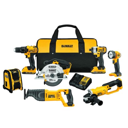 Image of DEWALT DCK720D2R 20V MAX Lithium-Ion Cordless Compact 7-Tool Combo Kit (2 Ah) (Renewed)