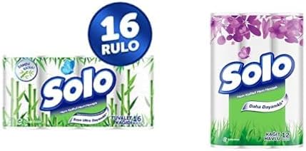 Solo Tuvalet Kağıdı Bambu Katkılı 16'lı ve Solo Kağıt Havlu 12'li