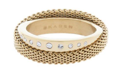 Skagen Designs UK Damen-Ring Edelstahl Swarovski-Kristall