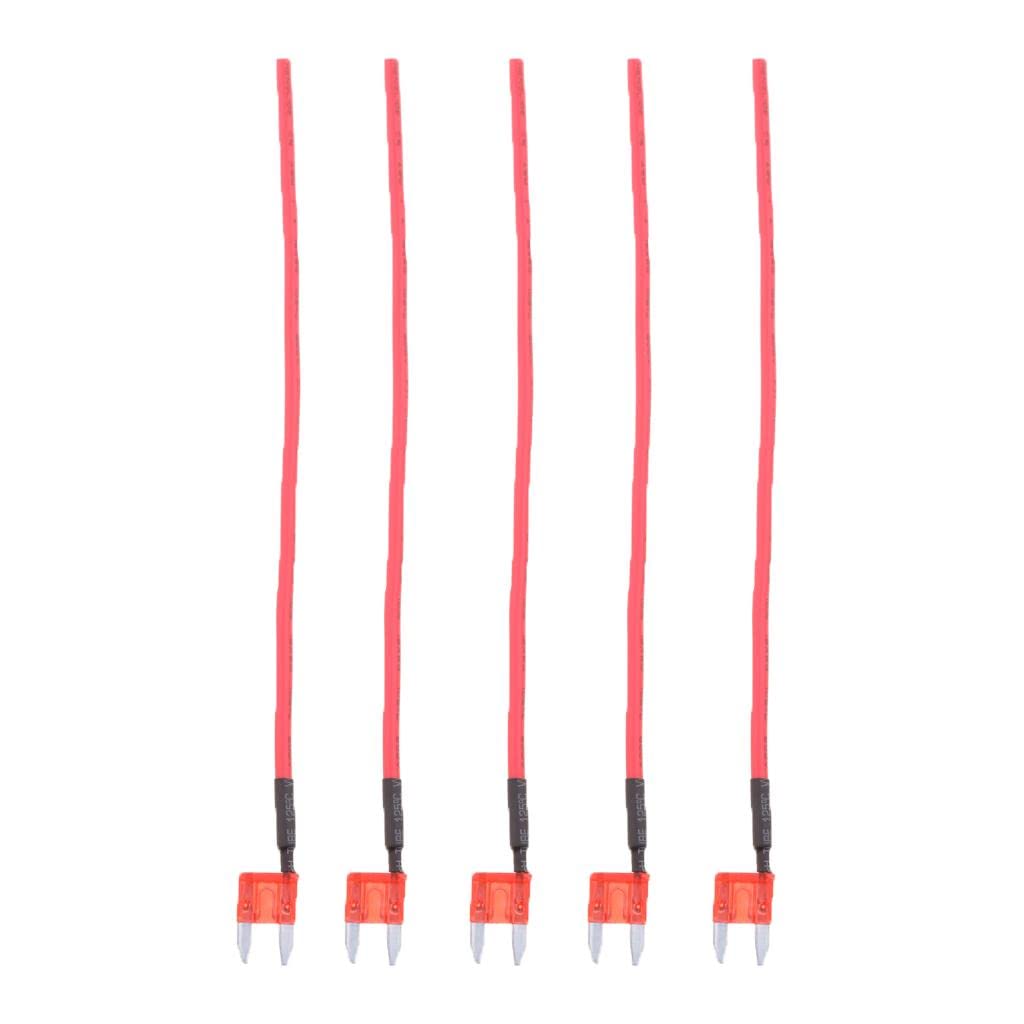 CALANDIS 5 Pieces Boat Car Automotive Audio 16 Gauge Wire ATM/Apm Blade Fuses Red-image-33