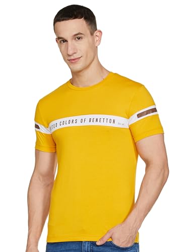 Image of United Colors of Benetton Men's Solid Regular Fit T-Shirt