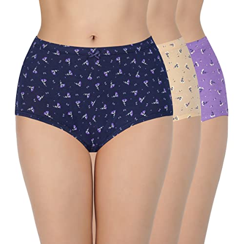 Image of Amante Inner Elastic Cotton Full Brief Panty Pack- Pack of 3