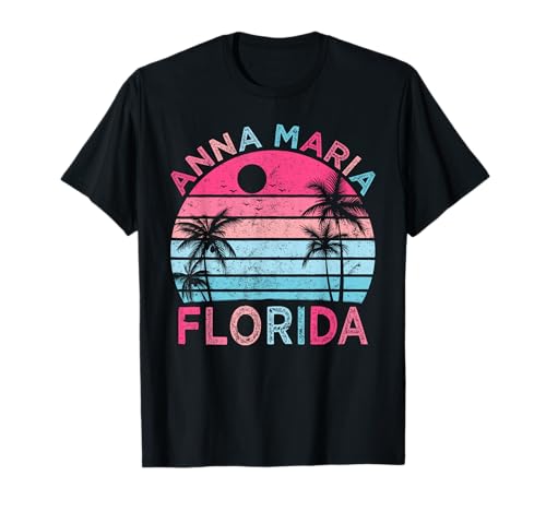Anna Maria Island Florida Vintage Sunset Family Vacation T-Shirt