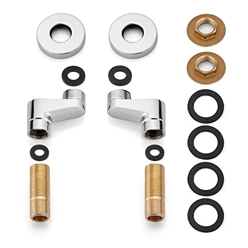 gotonovo Clawfoot Tub Adapter 3-3/8 Inch Adjustable Swing Arms for Kitchen Faucet Bathtub Bathroom Shower Faucet Set Commercial Utility 1 Pair 2.2 inch Polished Chrome