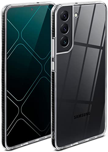 Coque silicone Samsung S22 avec protection appareil photo 3D antichoc noire