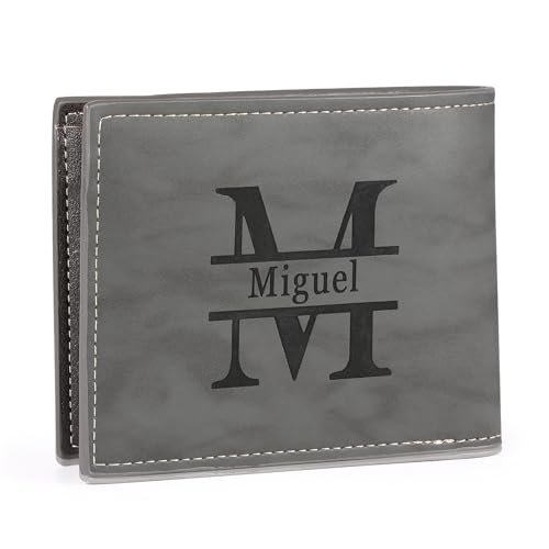 kaululu Personalized Photo Wallet - Custom Picture Monogram Faux Leather Name Wallet Gifts for Dad Husband2