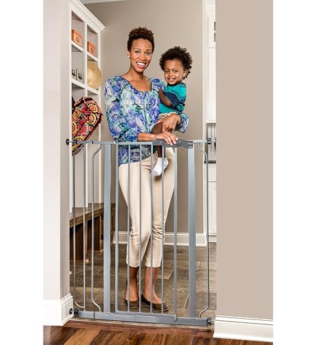 Regalo Cancello Deluxe Easy Step extra alto, color platino