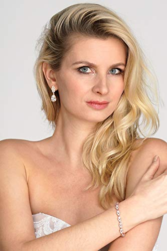 Mariell Gold Wedding and Bridal Cubic Zirconia Crystal Tennis Bracelet, Jewelry Gift for Women, Brides, Mother of the Bride, 7 1/4" Plus 1/2" Extender2