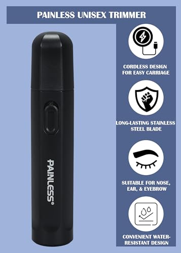 Painless-2025-2-in-1-Electric-Nose-Ear-Hair-Trimmer--Stainless-Steel-Blades-Painless-Grooming-for-Men-Women-Black Painless 2025 2-in-1 Electric Nose & Ear Hair Trimmer – Stainless Steel Blades, Painless Grooming for Men & Women (Black)