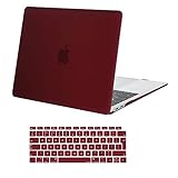 MOSISO Coque Compatible avec MacBook Air 13 Pouces 2022 2021 2020 2019 2018 Version A2337 M1 A2179 A1932 avec Retina Display&Touch ID, Plastique Coque Rigide&Protection Clavier, Marsala Rouge