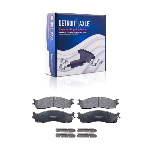 Image of Detroit Axle - 4WD Front Wheel Bearing Hubs Brake Kit for 2006-2008 | Dodge Ram 2500 3500 [8 Lugs], Drilled Slotted Brake Rotors Brake Pads Wheel Bearing Hubs 2007 Replacement 13.91 inch Rotor