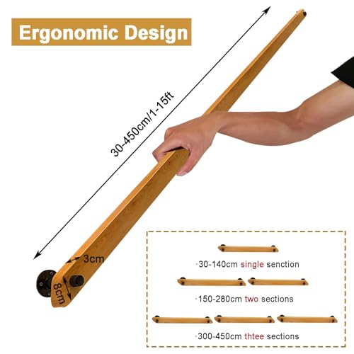 Barre d'appui escalier bois intérieur moderne balustrade murale de 2m pour loft - 3