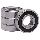 BUXIMN 4 Pack 6204-2RS Deep Groove Ball Bearings 20mm x47mm x14mm Double Rubber Sealed Bearing, Pre-Lubricated...