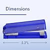 OfficeGoods Acrylic Stapler Aesthetic & Durable Blue Desk Staple for Modern Office Stylish & Compact Office Supplies for Women & Men