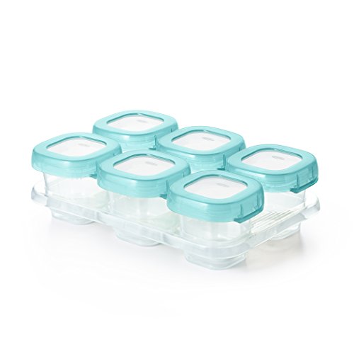 OXO Tot Baby Blocks Food Storage Containers, Aqua, 2 oz
