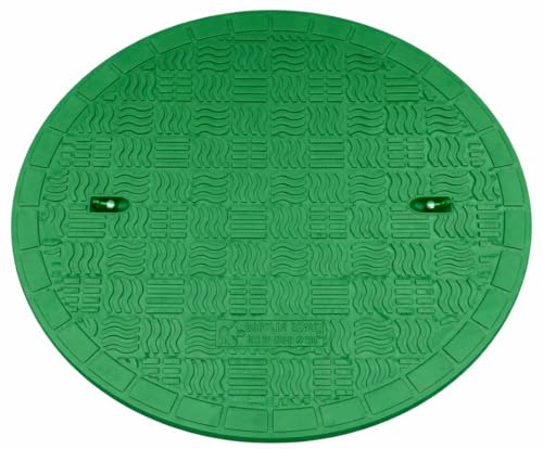 BABYLONPLAST Schachtabdeckung Kunststoff Rund Ø DN600 Abflusssteigrohr Rohr Deckel Zisternendeckel Kl. A15 Belastung bis 1 5 t Abdeckung Gewelltes Kanaldeckel Schachtdeckel für Wellrohr 600 mm
