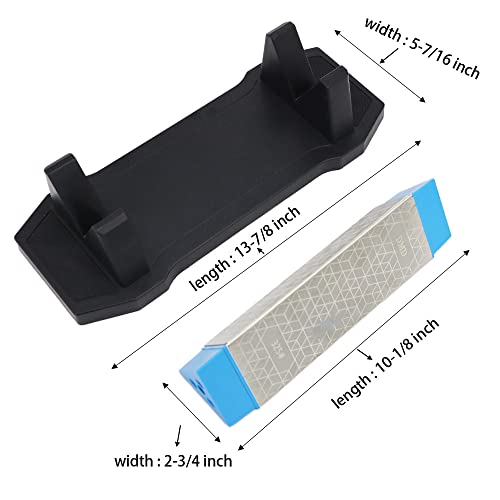 Scottchen Diamond Whetstone Knife Sharpener | 3 Sides Grit Coarse 150|Grit Medium 325| Extra Fine 1200|Tri-Hone Sharpening Stones #TOP1