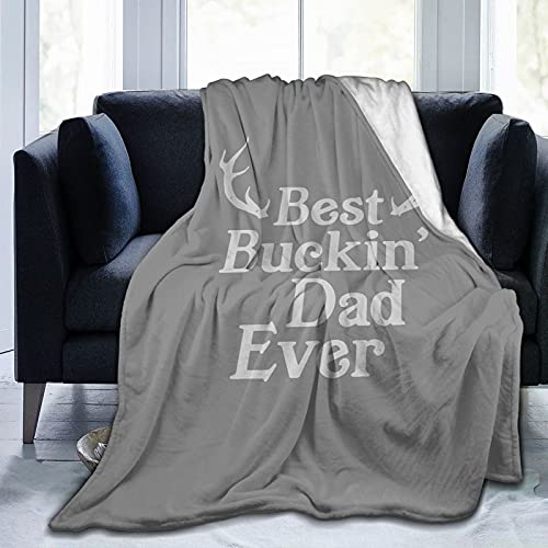 Best Buckin Dad Ever Blanket Tapestry Personal Throw Blanket Throw Blanket Soft Sofa Premium Flannel Warm Bed Blanket for Father Day Birthday Gift 50 X40 