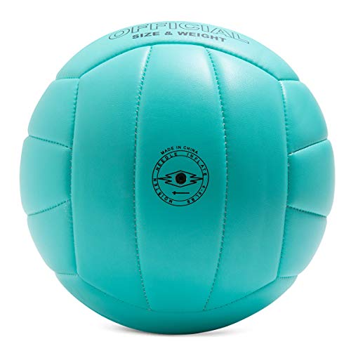 Runleaps Volleyball, Waterproof Indoor Outdoor Volleyball For Beach Game Gym Training (Official Size 5, Blue) #TOP2
