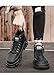 Hhhchpm Men's High Top Fashion Sneakers Casual Athletic Walking Shoes Chunky Sneakers Breathable Non-Slip Hiking Boots for Men (Black,9)