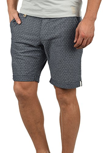 Blend Sergio Herren Chino Shorts Bermuda Kurze Hose Mit Rauten-Muster Aus 100% Baumwolle Regular Fit, Größe:XXL, Farbe:Navy (70230)