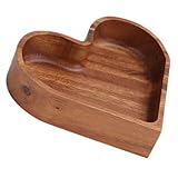 DECORNIJIA ハート型木製トレー 小物入れ ジュエリーディッシュ アクセサリー収納 キーリングホルダー 干果収納 お盆としても ランダムカラー