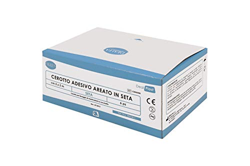 TOUCHMED Cerotto su Rocchetto in Seta - Ideale per Pelli Delicate - cm 5x5 mt - Alta Adesività, Facile Rimozione - Monouso - Confezione da 6 Pezzi