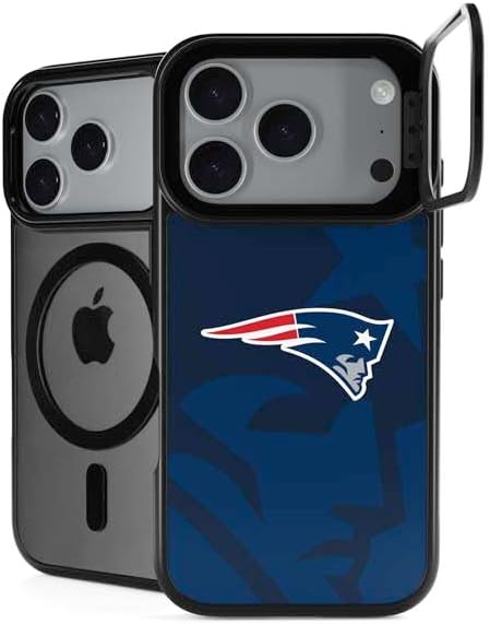 Skinit Kickstand Phone Case Compatible with iPhone 17 Pro Max - Officially Licensed NFL New England Patriots Large Logo Design