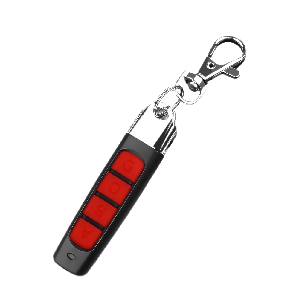 Wireless Cloning Remote Control, Replacement Garage Door Electric Gate, Duplicates and Replaces Original Factory Remote Controls for Vehicle Central Locking Systems(Lock-Black-Red)