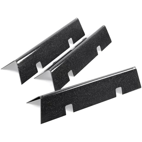 7635 & 67045 Flavorizer Bars for Weber Grill Parts Spirit I & II 200 Series E210 S210 E220 S220 Gas Grills, Upgraded Porcelain Enameled Heat Plate Replacement Parts 15.3”,GS4 Flame Guards 3 Pack Cover