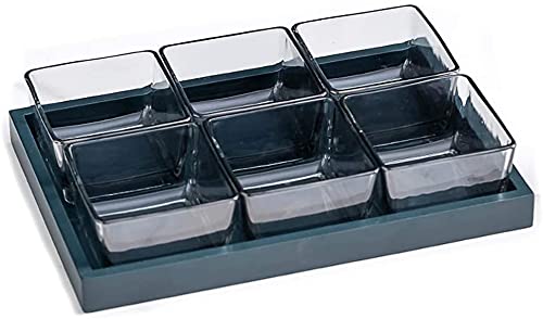 Plato de cristal para aperitivos, versátil plato de postre y frutas para sala de estar, ideal para helados, ensaladas de frutas, frutas secas y aperitivos