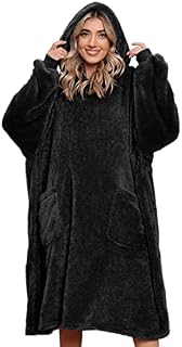 UMIPUBO Blanket Sweatshirt Oversized Sherpa Hoodie Super Soft Warm Comfortable Sherpa Giant Hooded Blanket with Pocket One Size Fits All, Men, Women, Girls, Boys, Friends