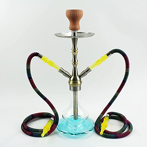Rteanb Single/Double Pipe Arabic Shiftah Bar Doppelleute Aluminiumhuka, zum besseren Shisha-Hukahn Rauchergenuss…
