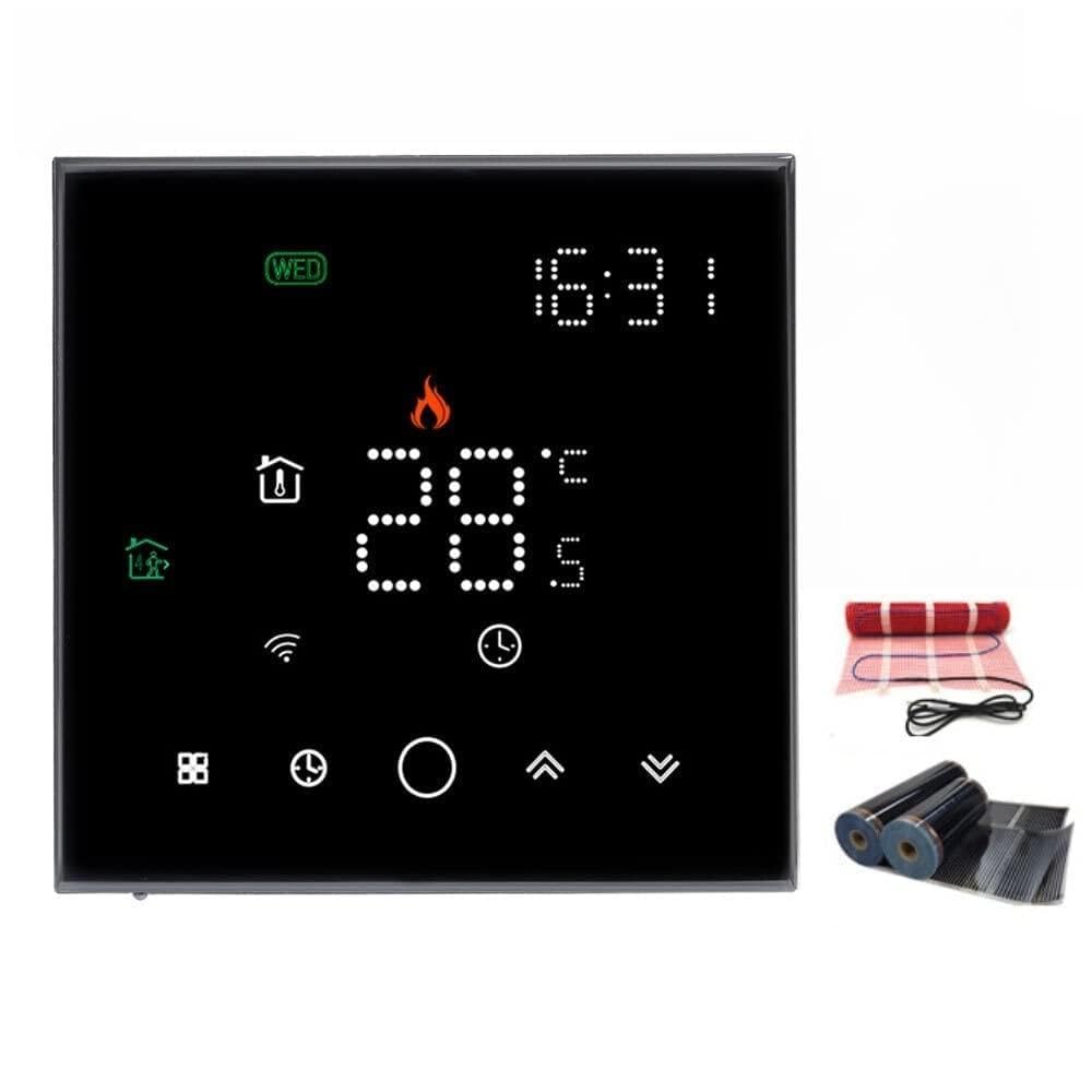 Termometro da interno igrometro digitale App Termostato intelligente WiFi, riscaldamento del pavimento elettrico/temperatura di temperatura di temperatura della caldaia for acqua/gas Con display LCD